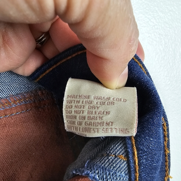 Altar'd State Daisy Velvet Stripe Denim Flare Jeans - Picture 12 of 12